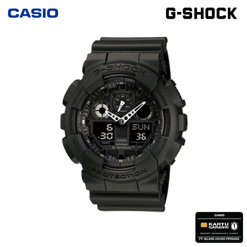 JAM TANGAN PRIA CASIO G-SHOCK GA-100-1A1 ORIGINAL - GSHOCK GA100 HITAM JAM TANGAN G-SHOCK ORIGINAL