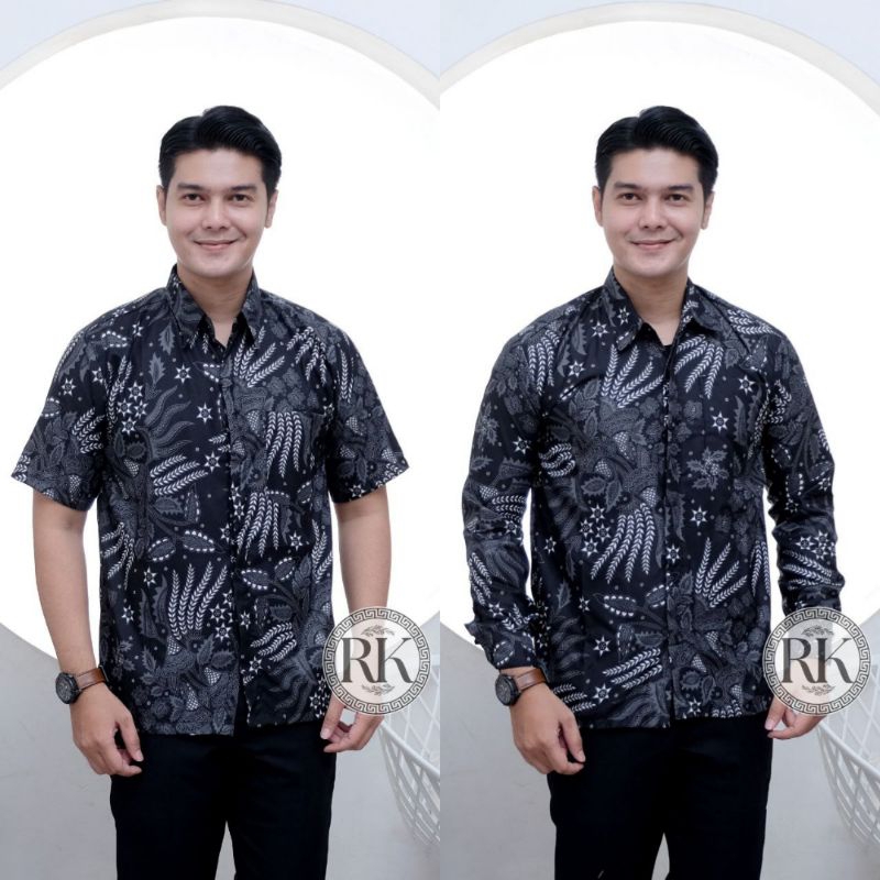 BAJU BATIK PRIA M L XL XXL KEMEJA PRIA LENGAN PANJANG BAJU PRIA BSWART HRB026 BATIK SLIMFIT