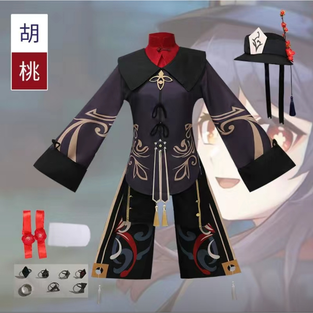 WAIFUKU - PO Hutao Hu Tao Kostum Cosplay Costume Freebrand Unbrand No Brand
