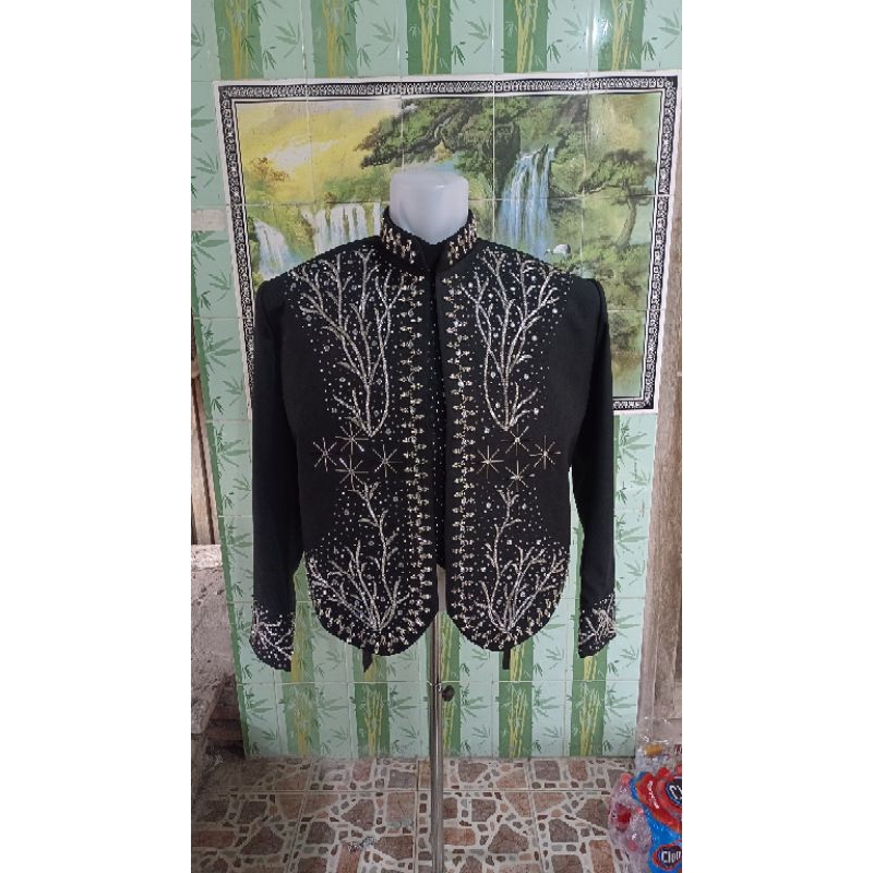 beskap pengantin payet jepang/beskap hewes pengantin payet jepang/beskap semi wol payet jepang