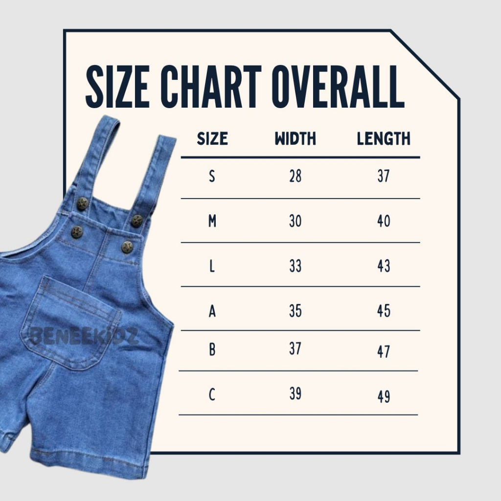 RB Overall Jeans Denim Levis Celana anak Bisa Dipakai Anak Perempuan dan laki laki Usia 1-6 tahun