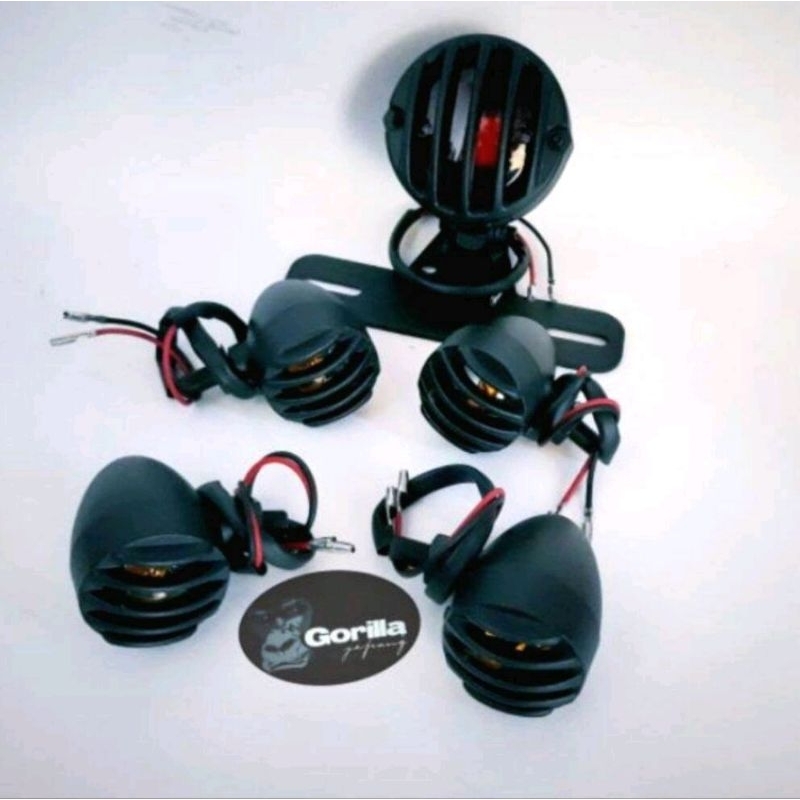 paket lampu stop japstyle custom grill universal all motor