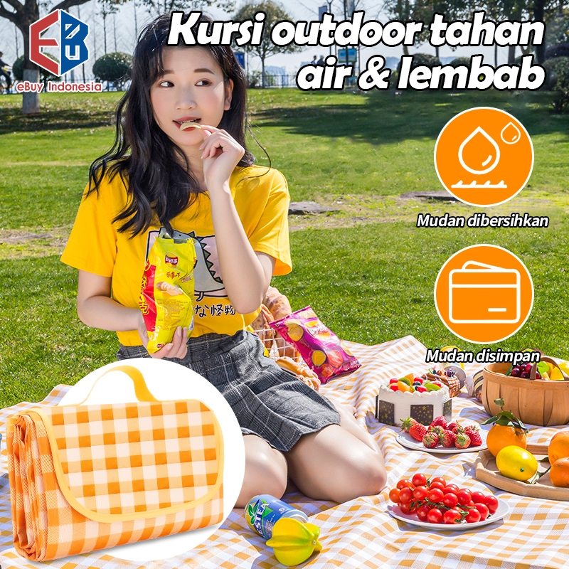 Tikar Piknik Lipat Anti Air Kain Oxford Tebal /Tikar Pantai Anti Air/Alas Piknik