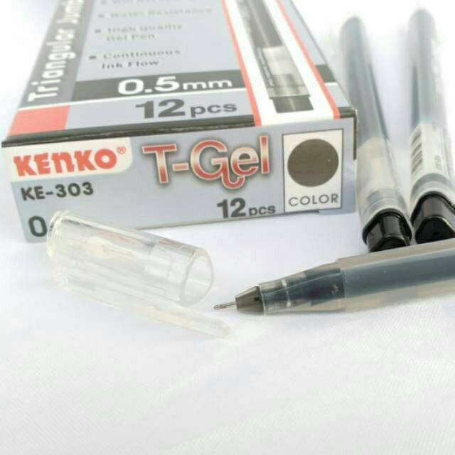 

3 PCS KENKO BOLPEN TRIANGULAR GEL KE-303 0.5MM HITAM