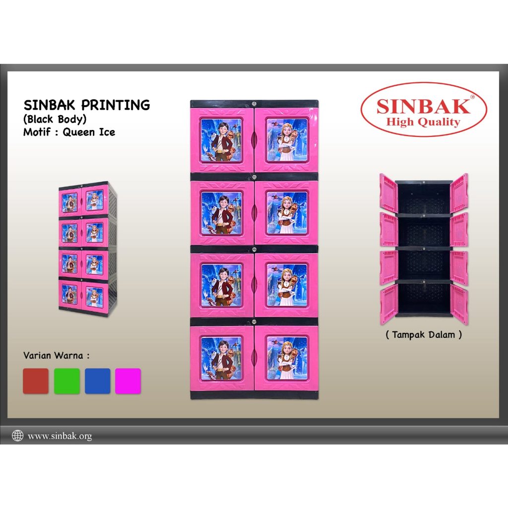 Lemari Plastik Susun 3 / Susun 4 Sinbak HIGH Quality Original