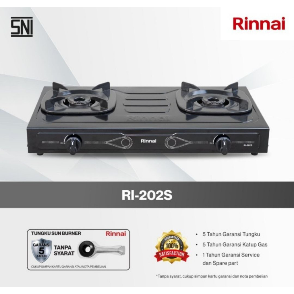 RINNAI KOMPOR 2 TUNGKU RI-202S / RI-202 S / RI 202 S / 202S