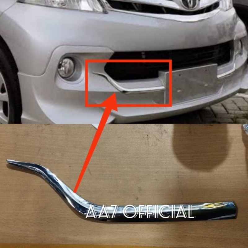 List chrome bodykit bemper depan avanza luxury 2012 2013 2014 2015