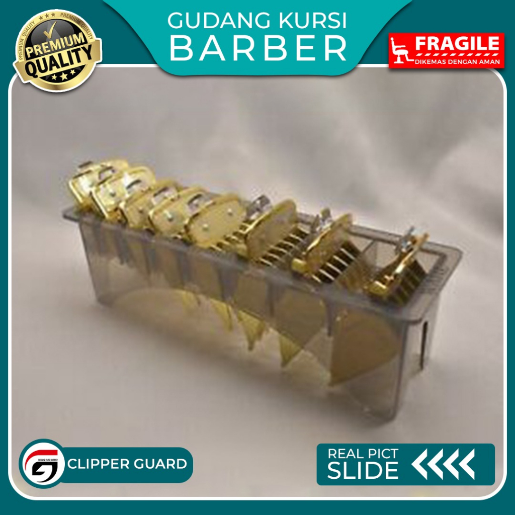 Guard Set Wahl Gold 8 Ukuran Sepatu Clipper Aksesoris Alat Cukur Combguard