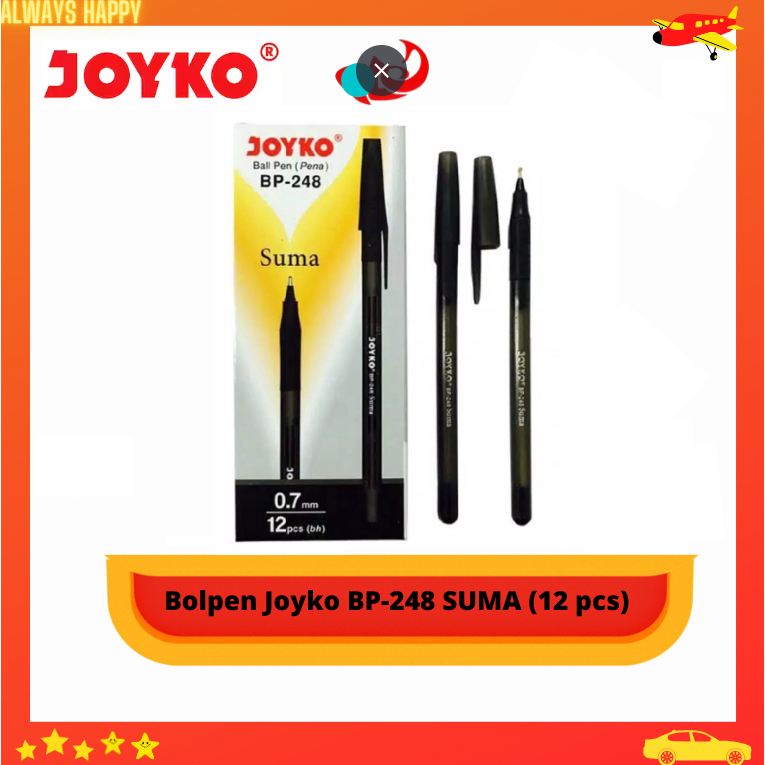 

Bolpen Merek Joyko Murah Original BP-248 SUMA (12 pcs)