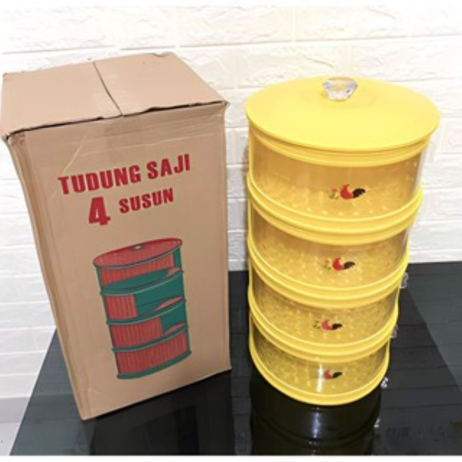 TUDUNG SAJI DIAMOND 4 SUSUN TUDUNG SAJI TEMPAT PENYIMPANAN MAKANAN 4 SUSUN