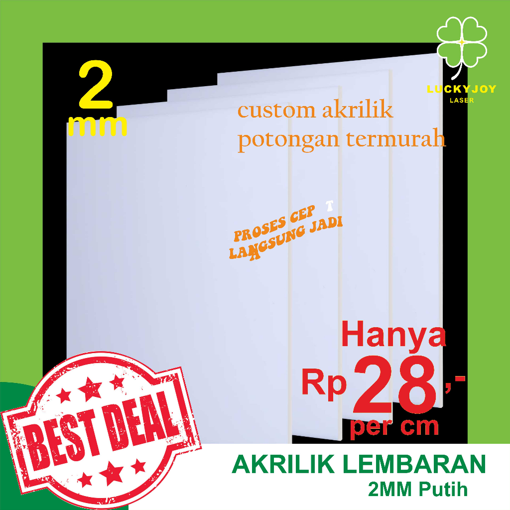 Acrylic Putih Solid 2mm Custom | jual Akrilik white potongan kustom | Tatakan alas akrilik |akrelik 