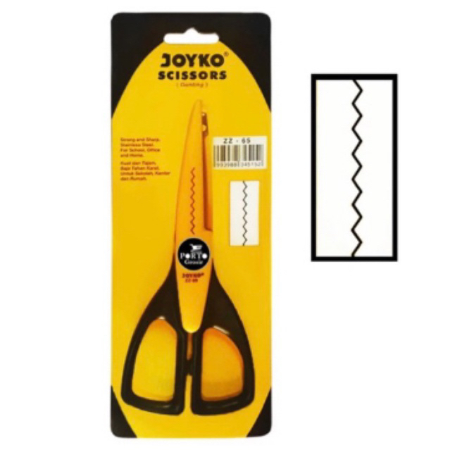 

Gunting Joyko ZZ 65 Dekorasi / Zig Zag Scissors ZZ65 /Gunting Kain Gerigi Tanggung