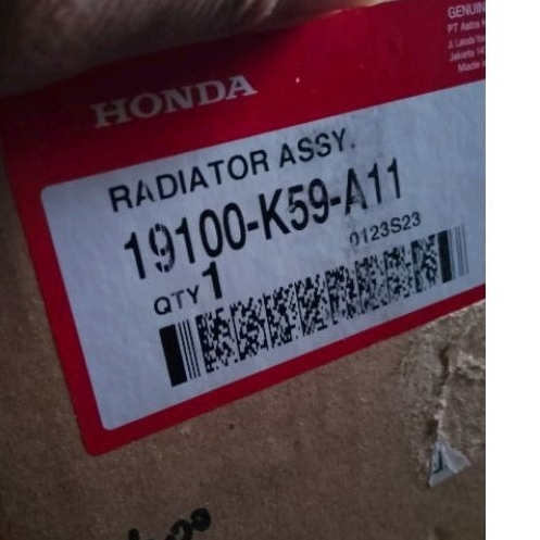 19100-K59-A11 radiator vario 150 old