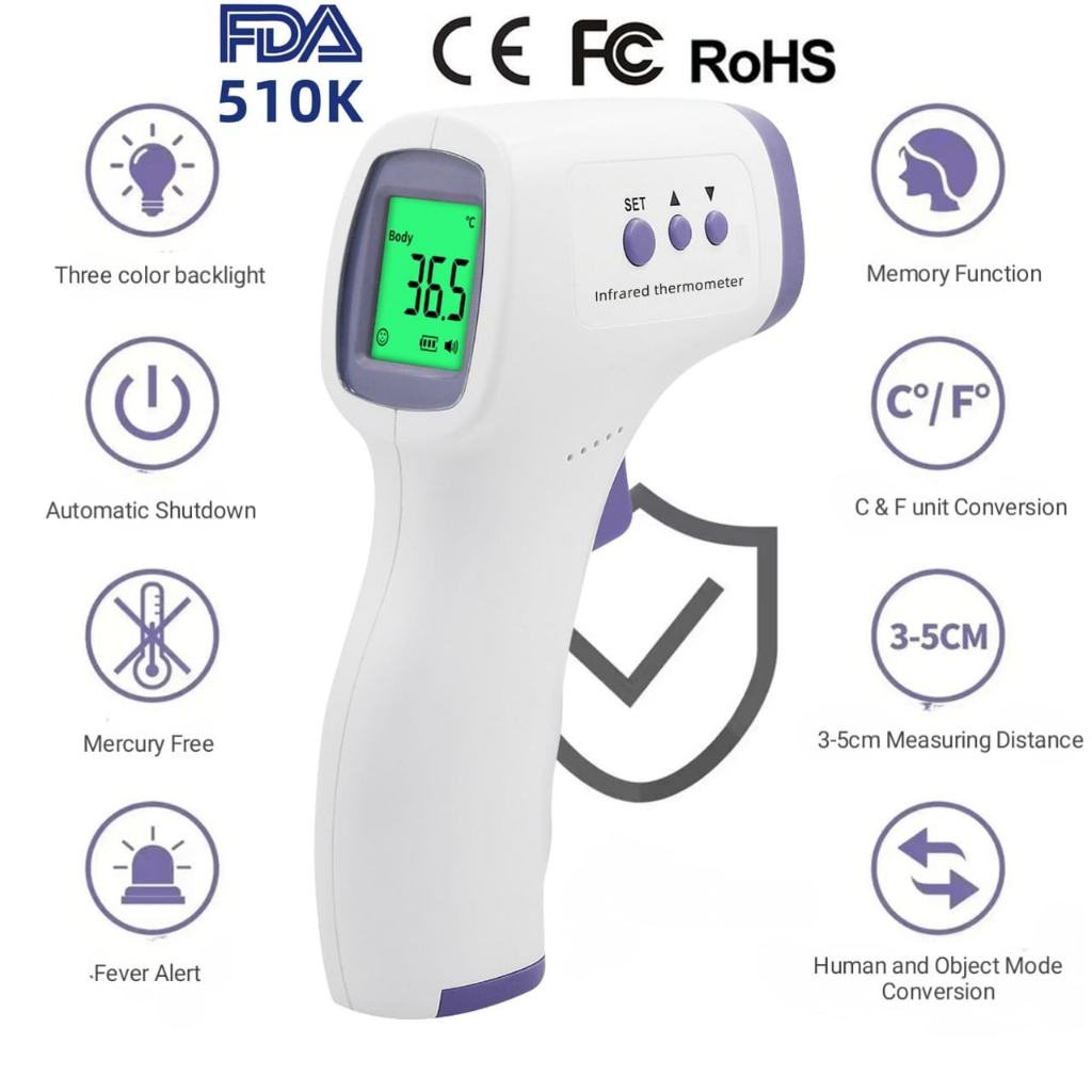 [Medan] Thermogun Merk AOGESI Thermometer Tembak Infrared Non Contact Digital LED Display  Termomete