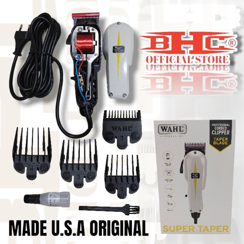 SUPER TAPER ORIGINAL USA FULLSET KOMPLIT ALAT MESIN PENCUKUR RAMBUT ASLI HAIR CLIPPER ORI