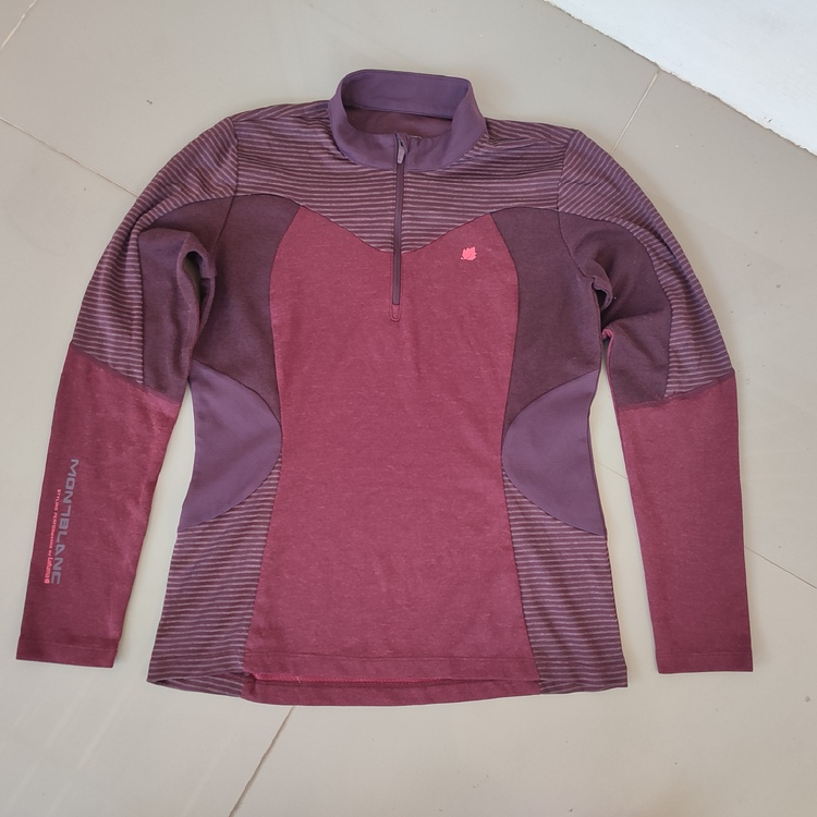 2. Baselayer Outdoor Lafuma Montblanc Lengan Panjang Size M Woman - Pakaian Lapangan Pria Wanita Ana