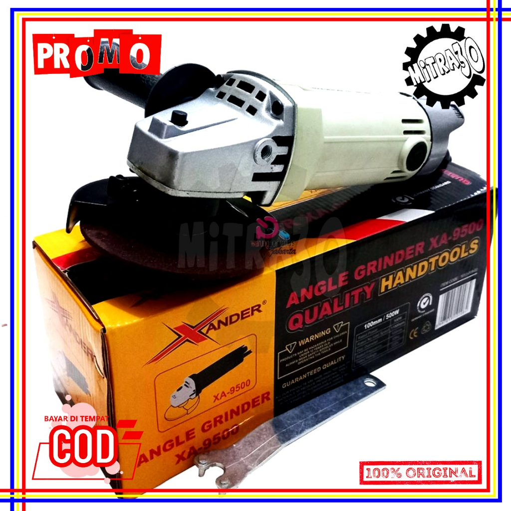 Mesin Gurinda Tangan 100mm Xander XA9500 - Gurinda Listrik Kuat Tangguh Listrik 500 Watt