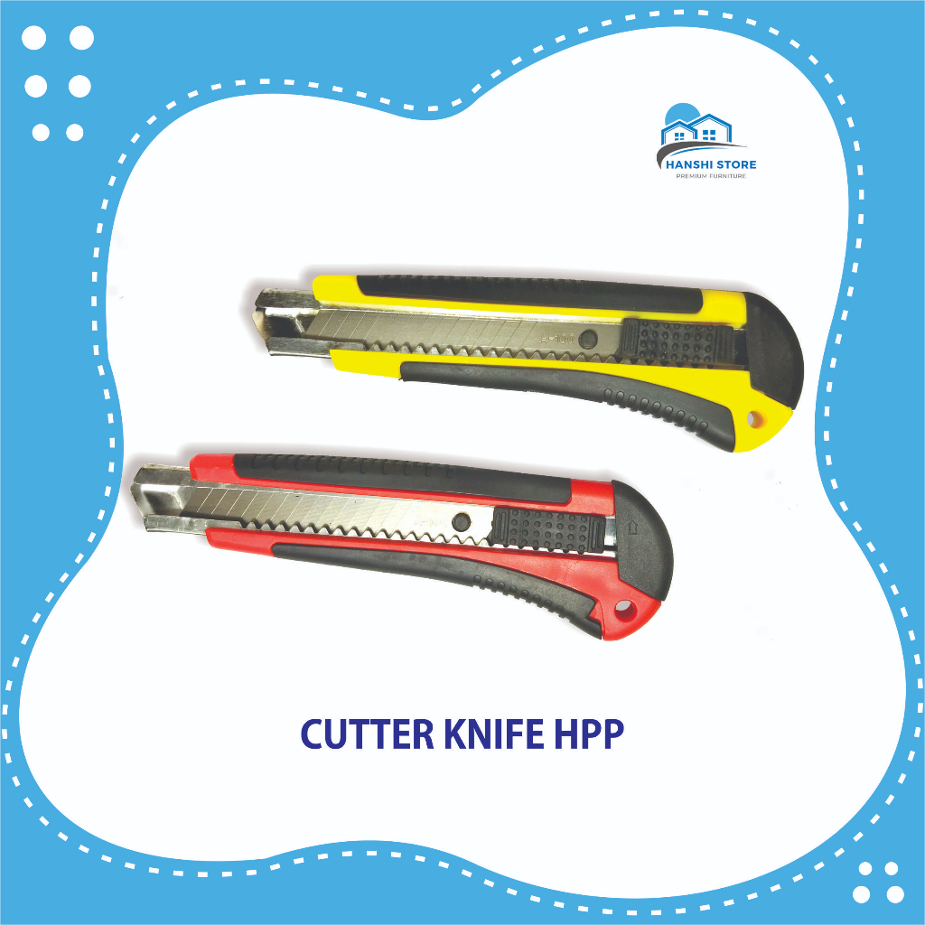 

Pisau Cutter / Cutter Besar / Pisau Cutter Stainless Steel Merk HPP