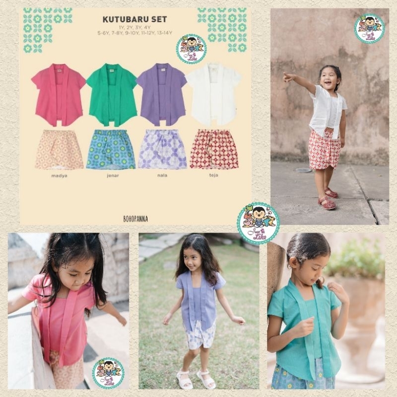BOHOPANNA KutuBaru Set size 1-10y | KutuBaru Batik | Setelan Batik Anak Perempuan