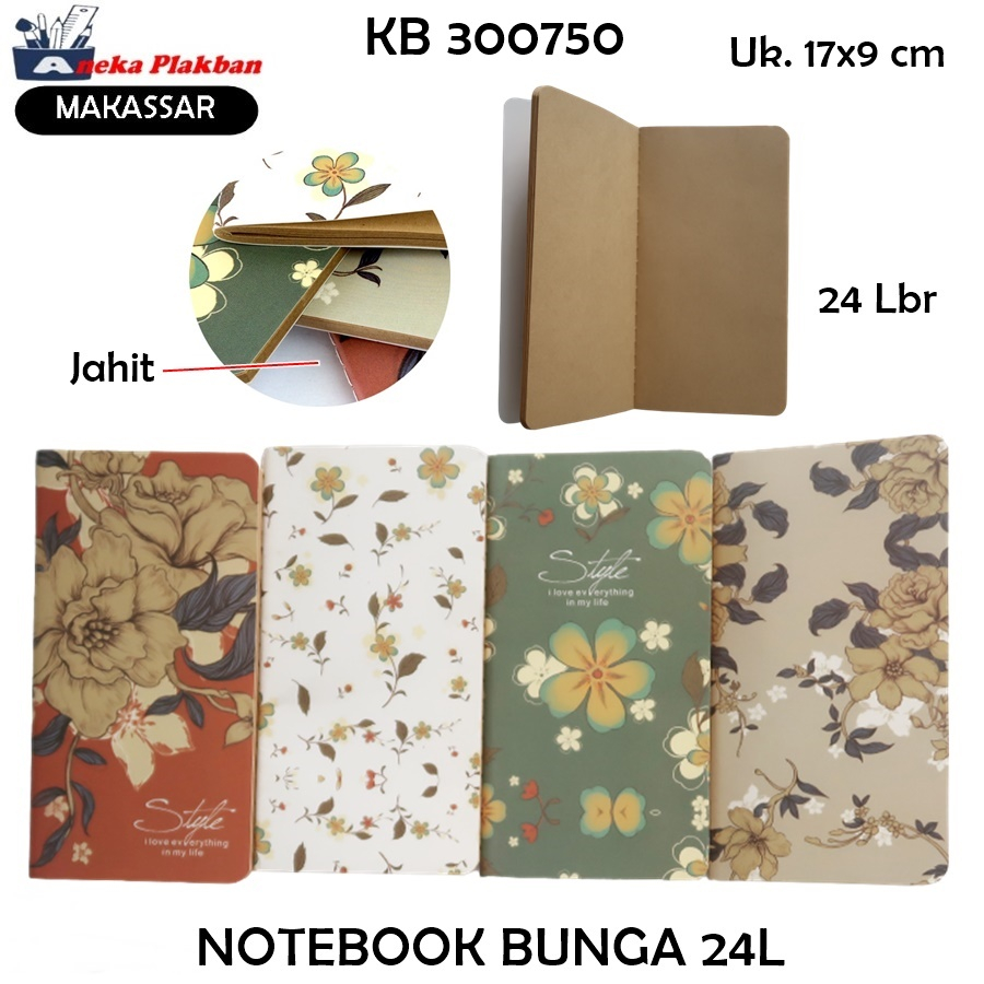 

NOTEBOOK BUNGA KRAFT BUKU CATATAN