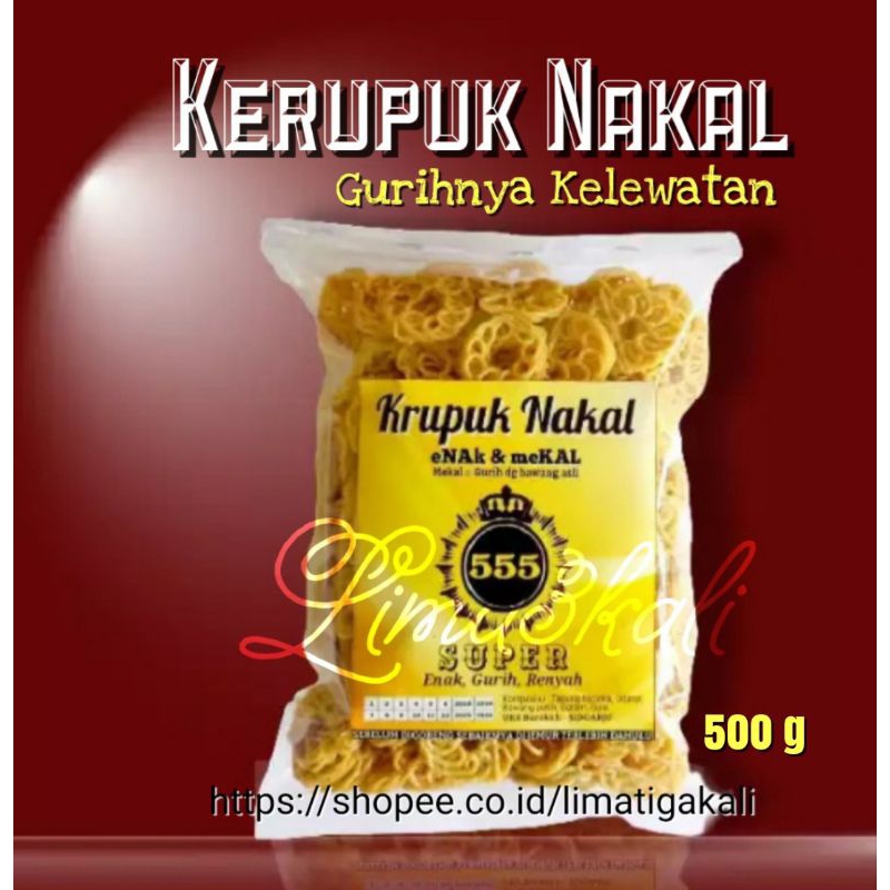 

Kerupuk Nakal 555 Super - 500gram