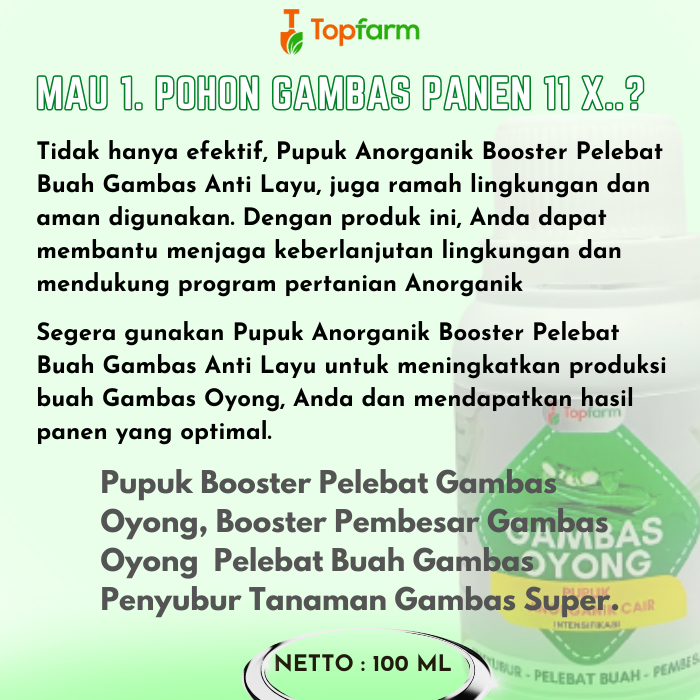 Pupuk Pelebat Buah Gambas / Pupuk Booster Gambas / Pupuk Pelebat Buah Gambas / Pupuk Pelebat Buah