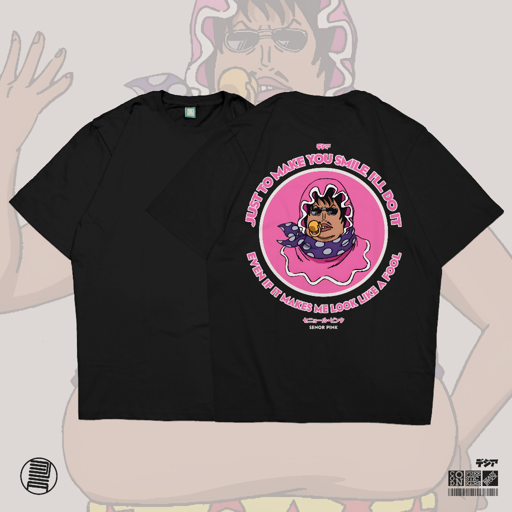 Senor Pink Doflamingo Kaos Senor Pink Doflamingo Pirates Bajak Laut Anime Manga Baju Wibu T-Shirt Je