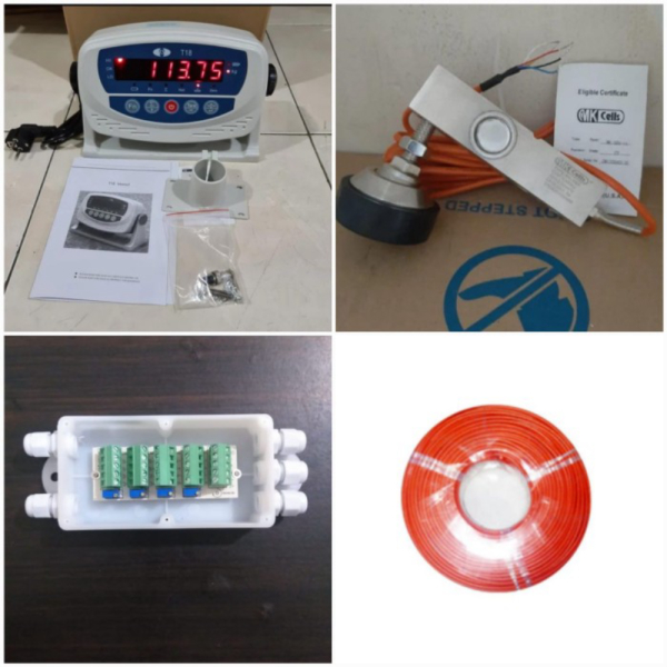 

load cell MK SBX 1t 4PCS indicator t18 1PCS JB 4HOLE 1PCS KABEL 3MTR Limited