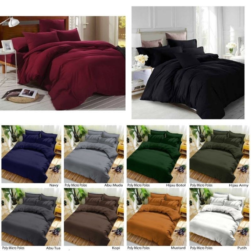 KAIN SPREI BED COVER POLOS METERAN DISPERSE POLYMICRO