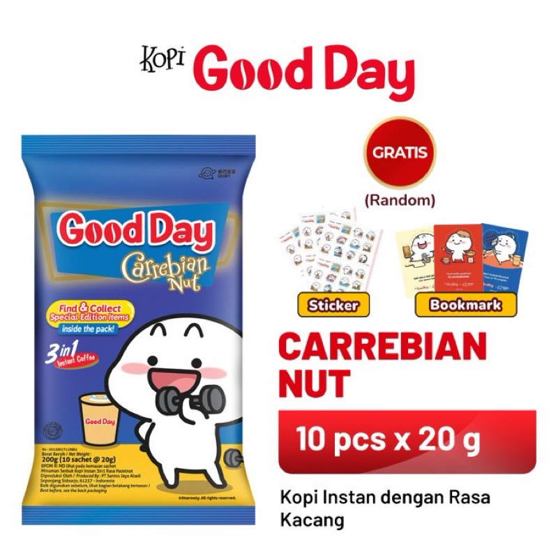 

GOOD DAY CARREBIAN NUT 1 PACK (10 x 20 gr) - QUBY