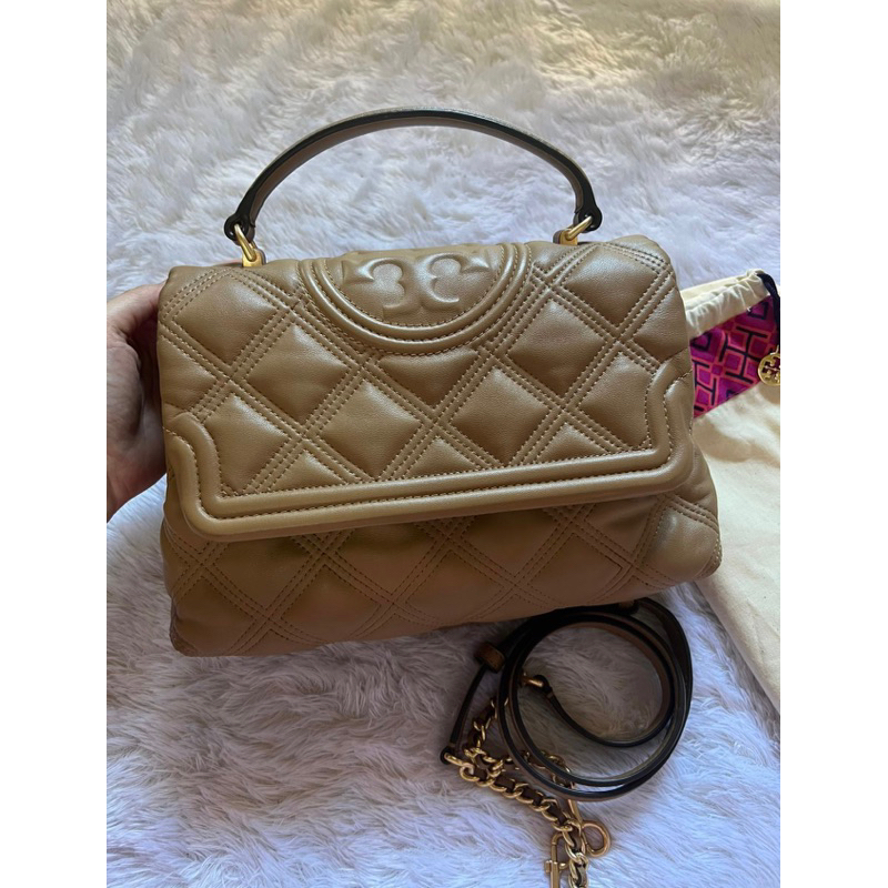 Tory Burch Soft Fleming Top Handle Tiramisu Preloved