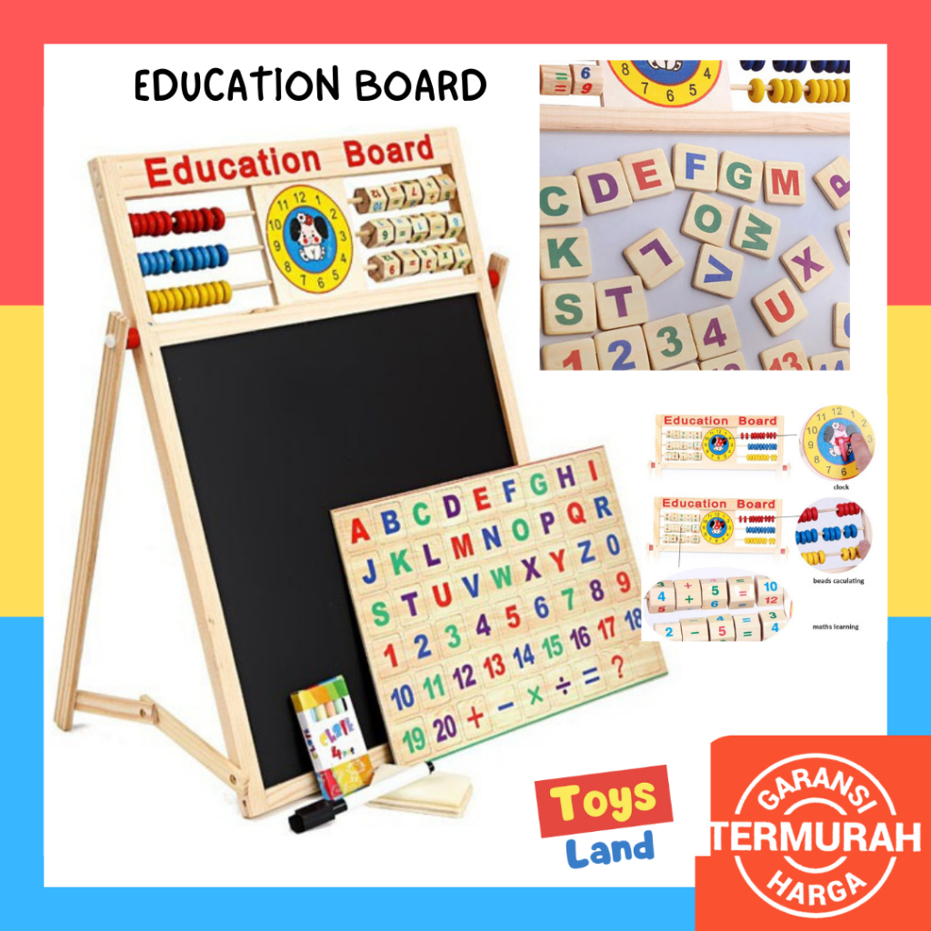 Papan Tulis Anak Magnetic Education Board Papan Mainan Anak Papan Magnet Papan Tulis Magnet Puzzle M