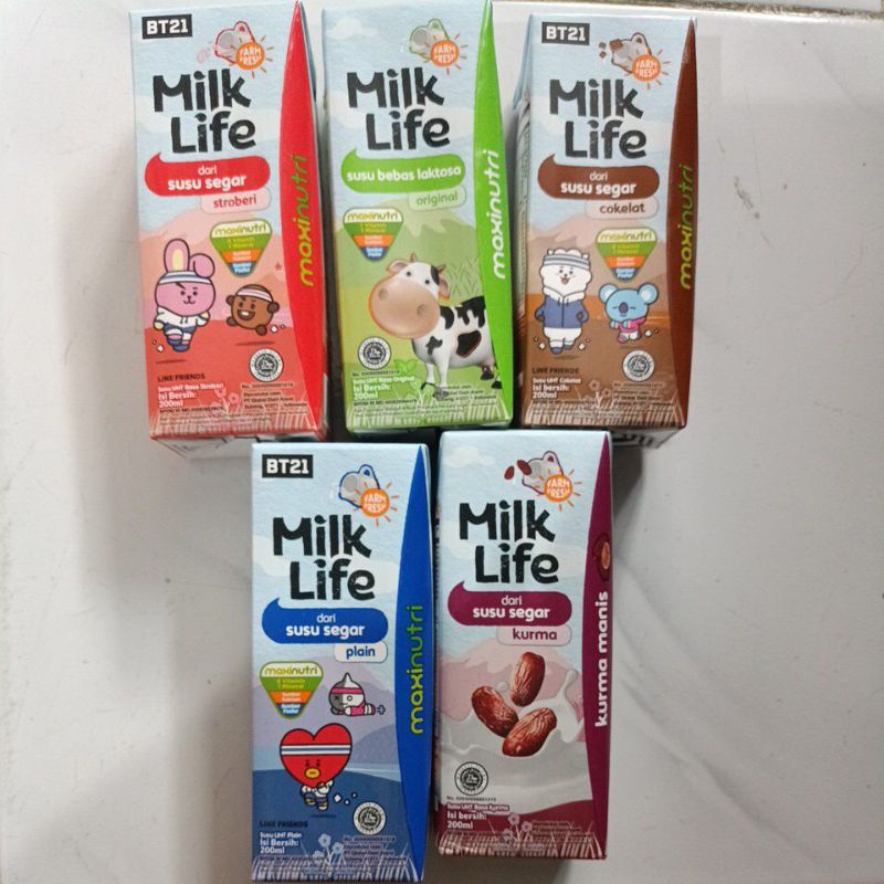 

Milklife susu segar UHT 200ml 1 karton isi 24pcs boleh mix bebas