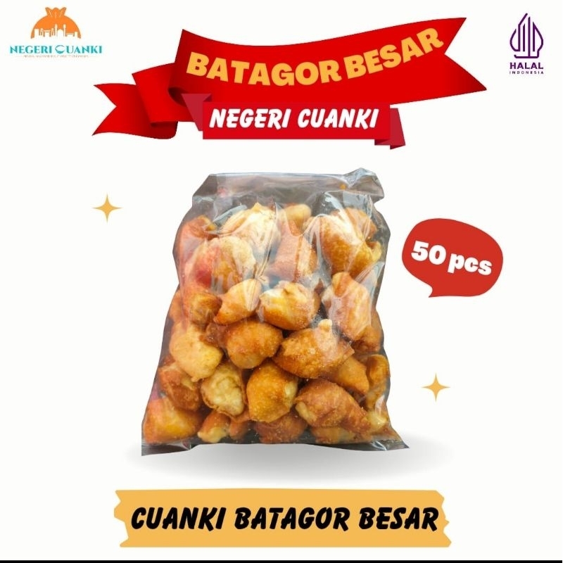 

Batagor besar isi 50 pcs Toping Seblak Baso Aci Bakso Cuanki Mie instan