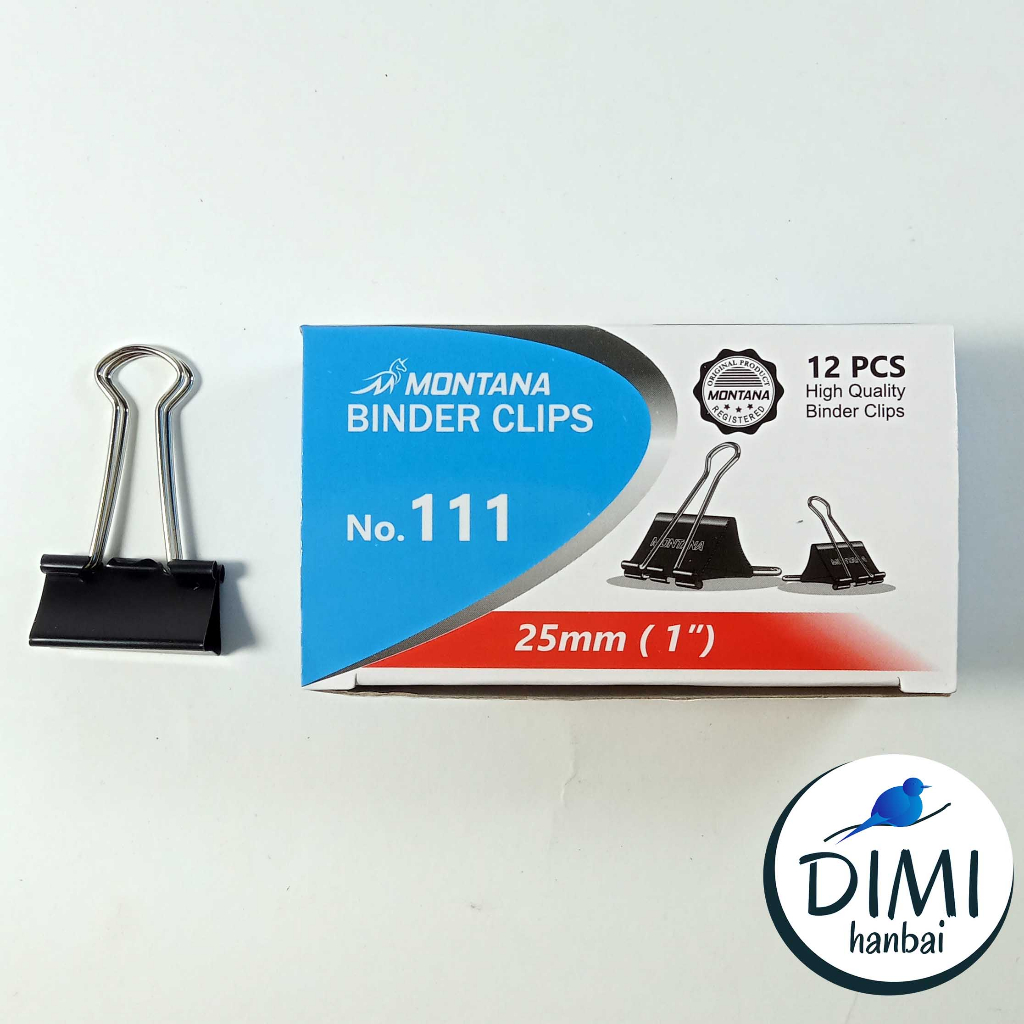 

[DIMI] Montana Binder Clip No.111 1 Kotak Isi 12 Klip Penjepit Kertas