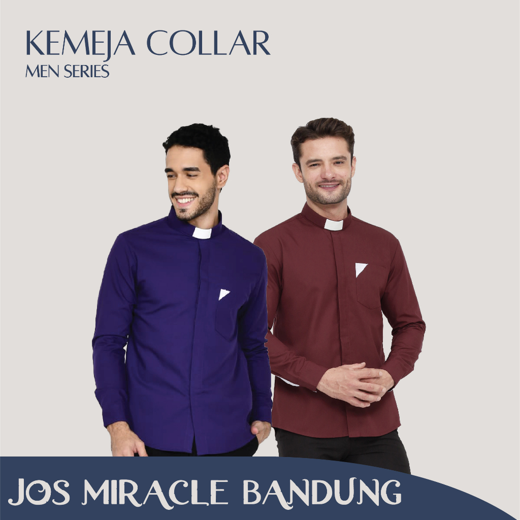 Miracle - Pendeta Kemeja Collar - Panjang - Variasi - Jos Miracle Bandung