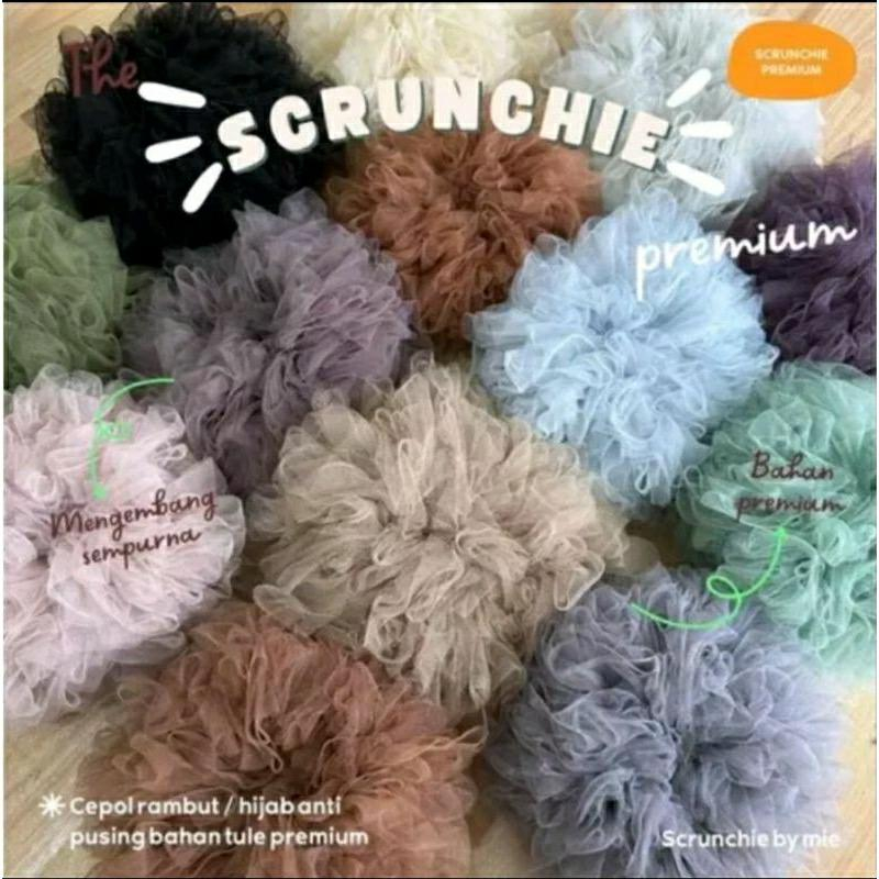 CEPOLAN TILE HIJAB JUMBO PREMIUM / IKAT RAMBUT SCRUNCHIE HIJAB ANTI PUSING DIAMETER 20CM