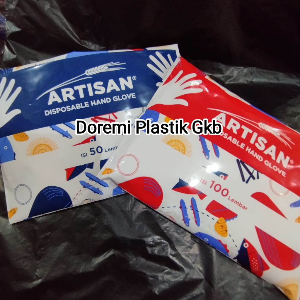 Sarung Tangan Plastik isi 100 / Artisan sarung tangan / sarung tangan isi 50 100 / Hand Glove higeni