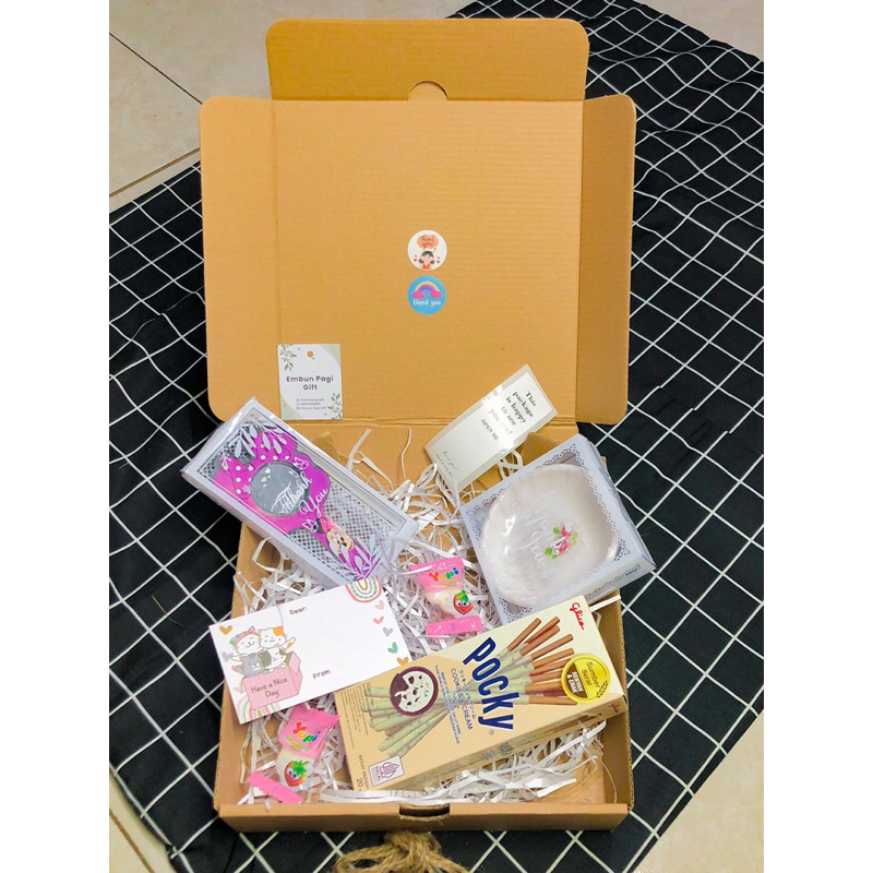 Gift Box/Kado Isi Kaca, Mangkuk mini & Pocky