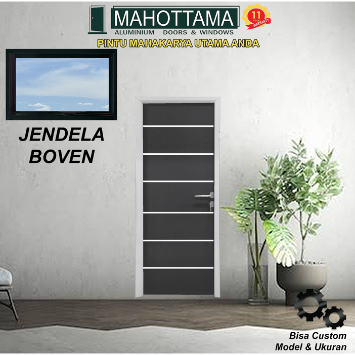 jendela bouvenlight aluminium 60 x 30 boven jungkit bisa custom ukuran