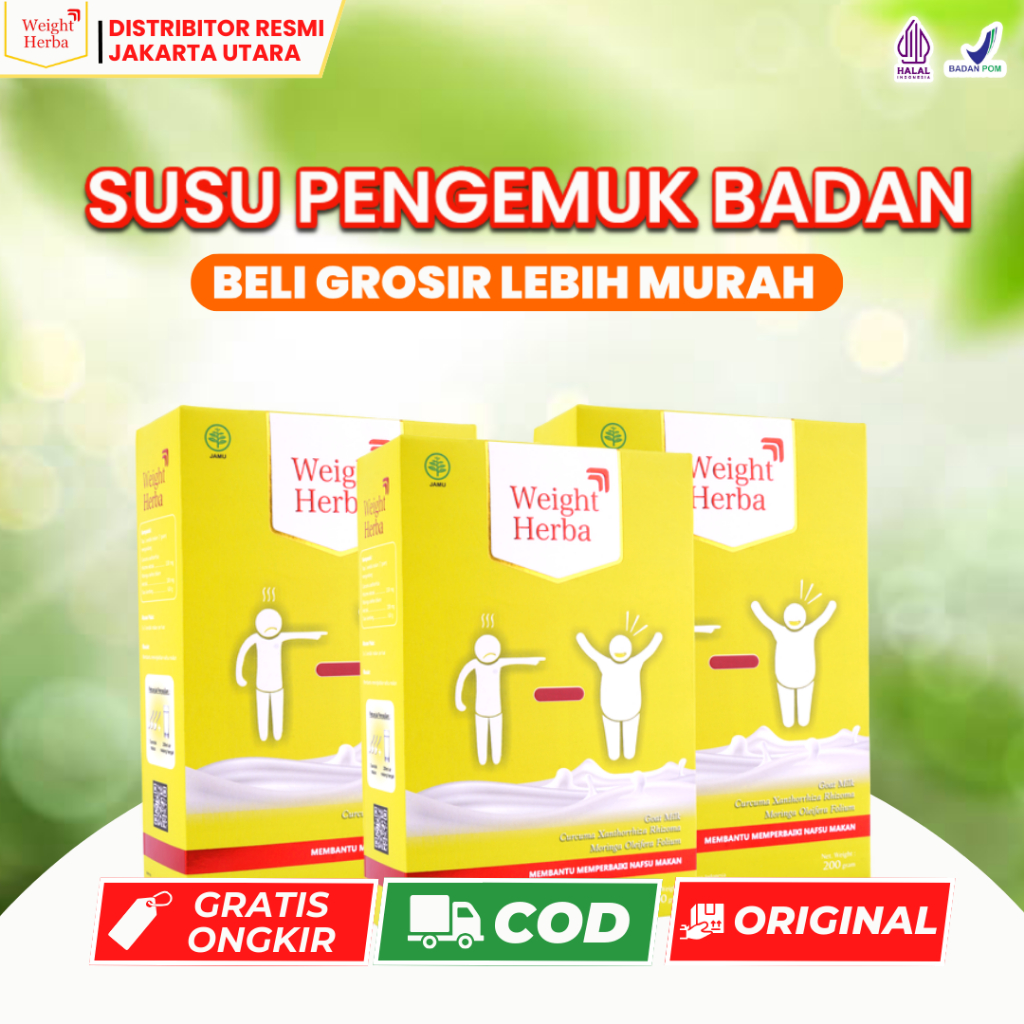 

Weight Herba - 100% Original Susu Penggemuk Penambah Berat Badan & Nafsu Makan Tingkatkan Kalori Kualitas TinggI Susu Pengemuk Badan BPOM