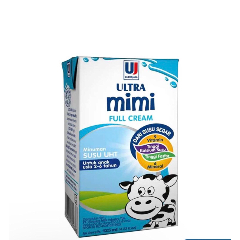 

Susu ultra milk mimi 125ml full cream cokelat strawberry vanila