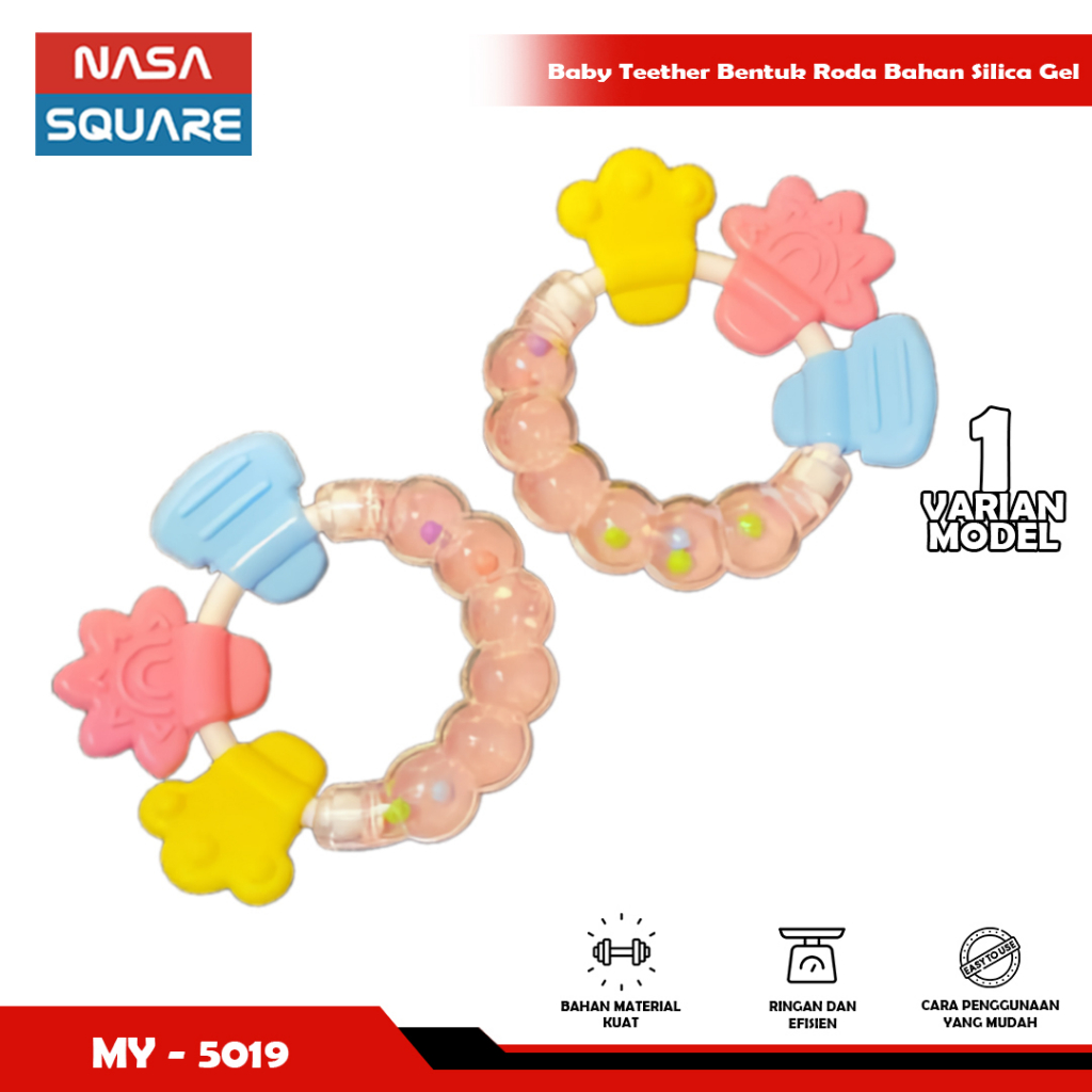 

CUCI GUDANG Mainan Kerincingan per pcs Genggam dengan Bahan Plastik untuk Bayi / Anak - NASA SQUARE