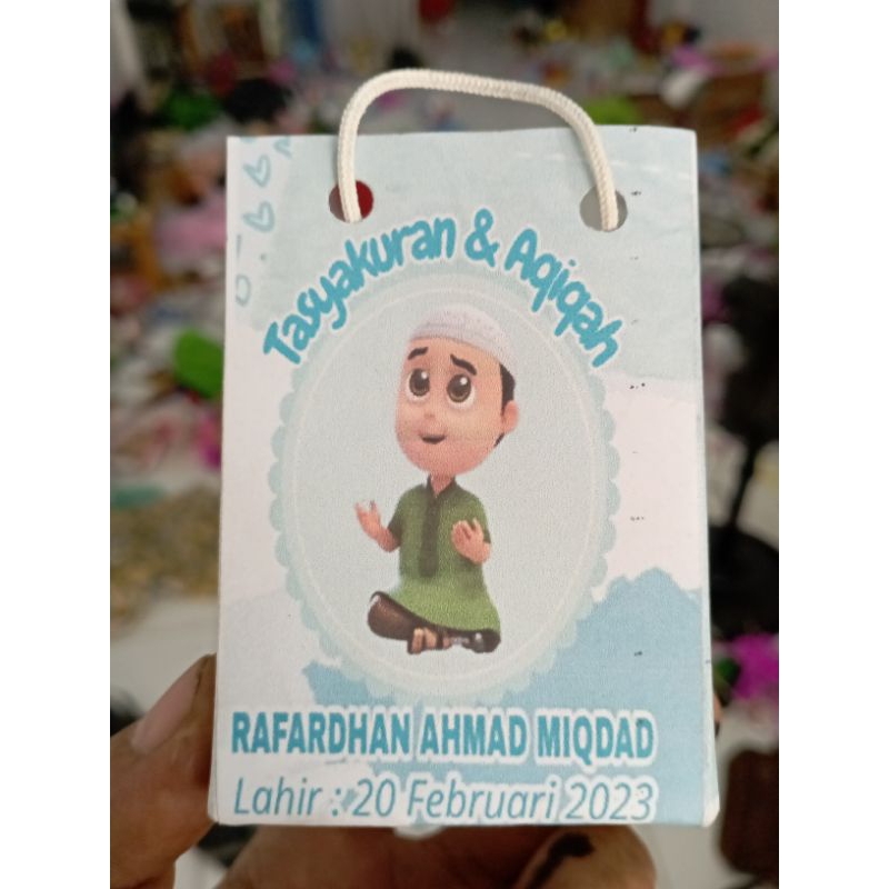 

paperbag tempat telur aqiqah pesanan khusus kilat cepat