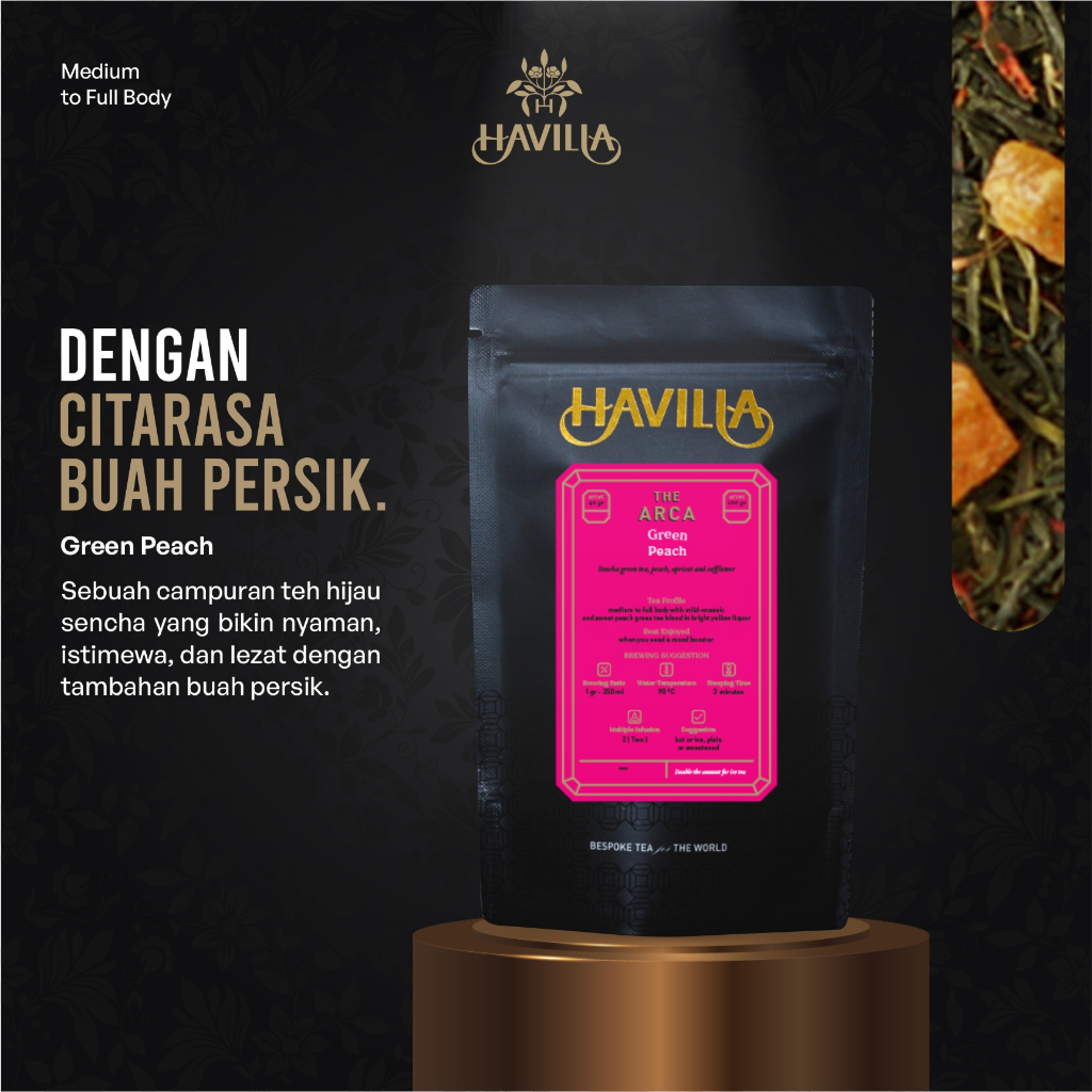 

Havilla Green Peach Green Tea / Teh Hijau / Teh Hijau Peach / Peach Tea