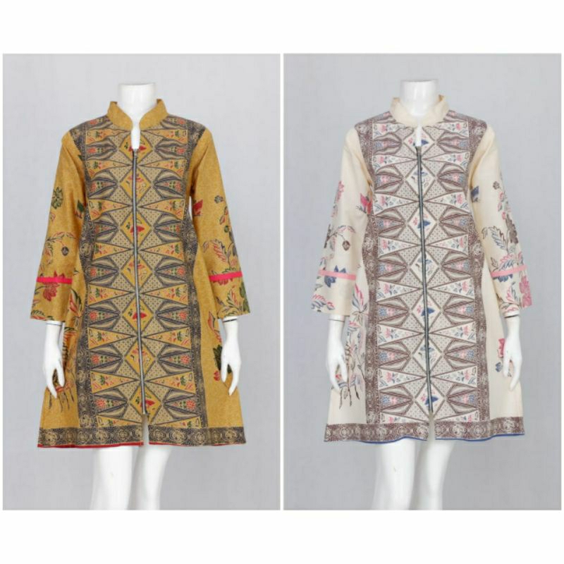 Tunik Batik Solo Namira Zipper depan