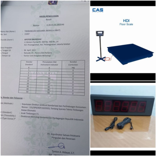 

TIMBANGAN LANTAI CAS HDI 1.5M X 1.5M 5T / DISPLAY 5INCH / SERTIFIKAT Limited
