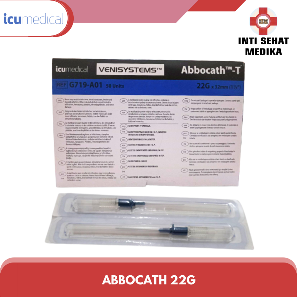 Jarum infus Abbocath no 22 / IV catheter Abbocath no 22