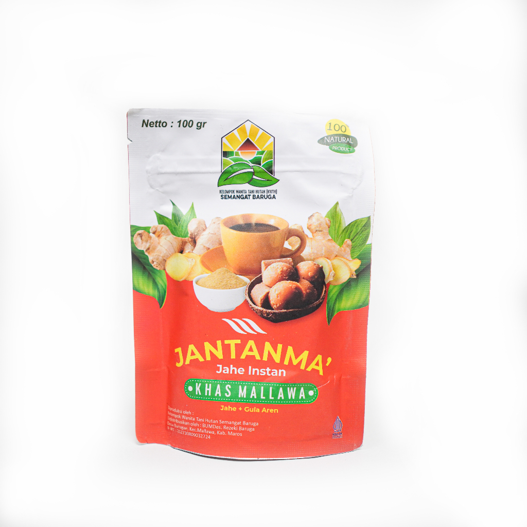 Minuman Herbal Jahe Sarabba Instan Jantanma Mallawa untuk Flu dan Nyeri Tenggorokan