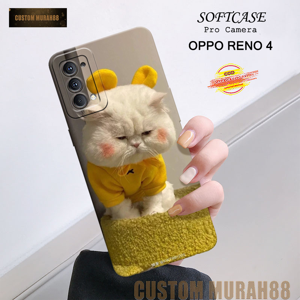 Case Oppo Reno 4 Terbaru - Fashion Case CATS - Casing Hp Oppo Reno 4 - Softcase Pro Camera Oppo Reno